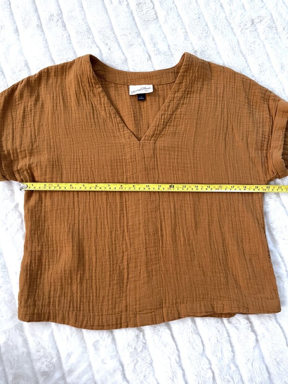 Universal Thread Cotton Gauze Top (Orange) S - Picture 9 of 9